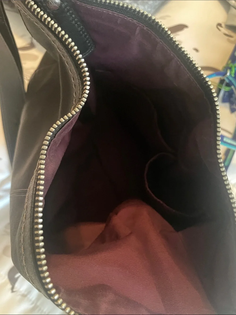 Coach Black Leather Hobo Bag with Silver Hardware